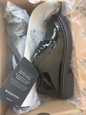 Propper boys Black Patent Oxford Dress Shoe